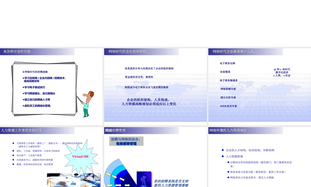 【招聘方法和策略】网络时代的招聘技术-22页