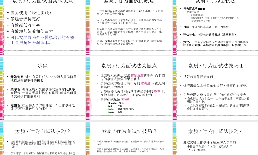 【面试方法】素质行为面试法-左小龙-74页