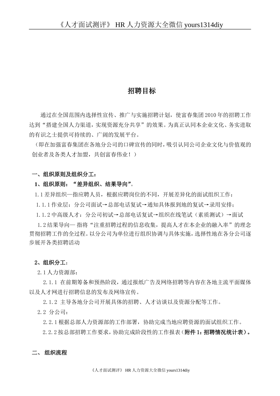 【制度流程】福建富春通信集团-分公司招聘指导手册-18页_第2页