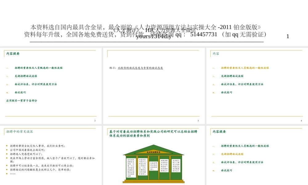 【制度流程】龙湖地产-基于素质能力的招聘流程及面试技巧-89页