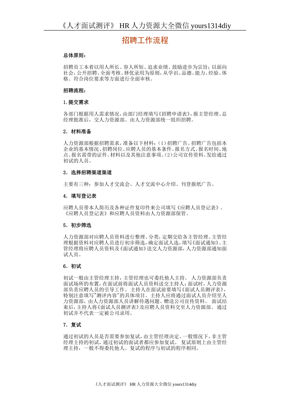 【制度流程】招聘流程_第1页