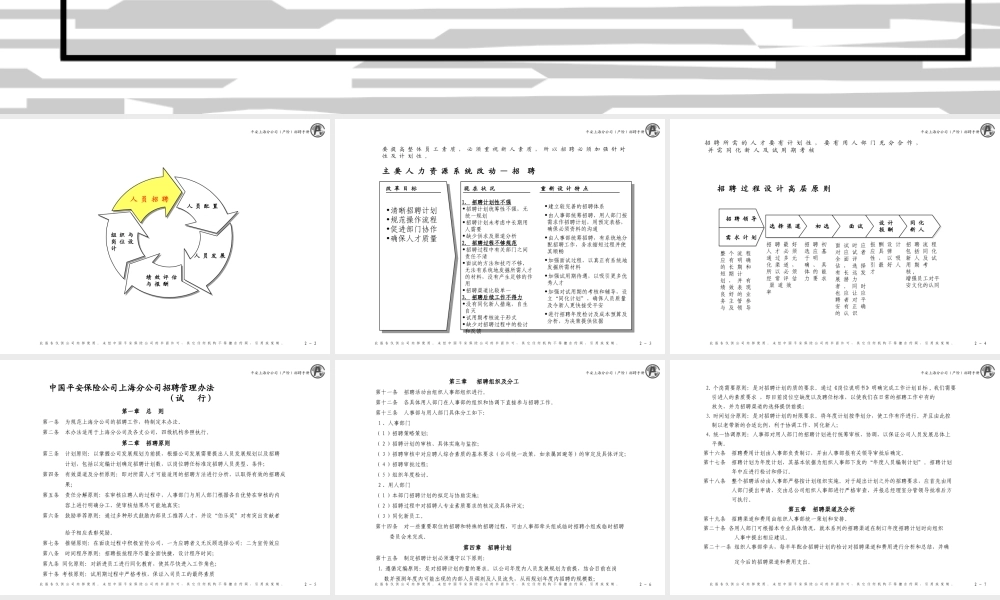【制度流程册】上海产险招聘手册-76页