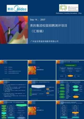 美的集团校园招聘测评项目汇报稿