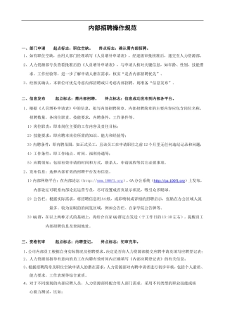 内部招聘操作规范