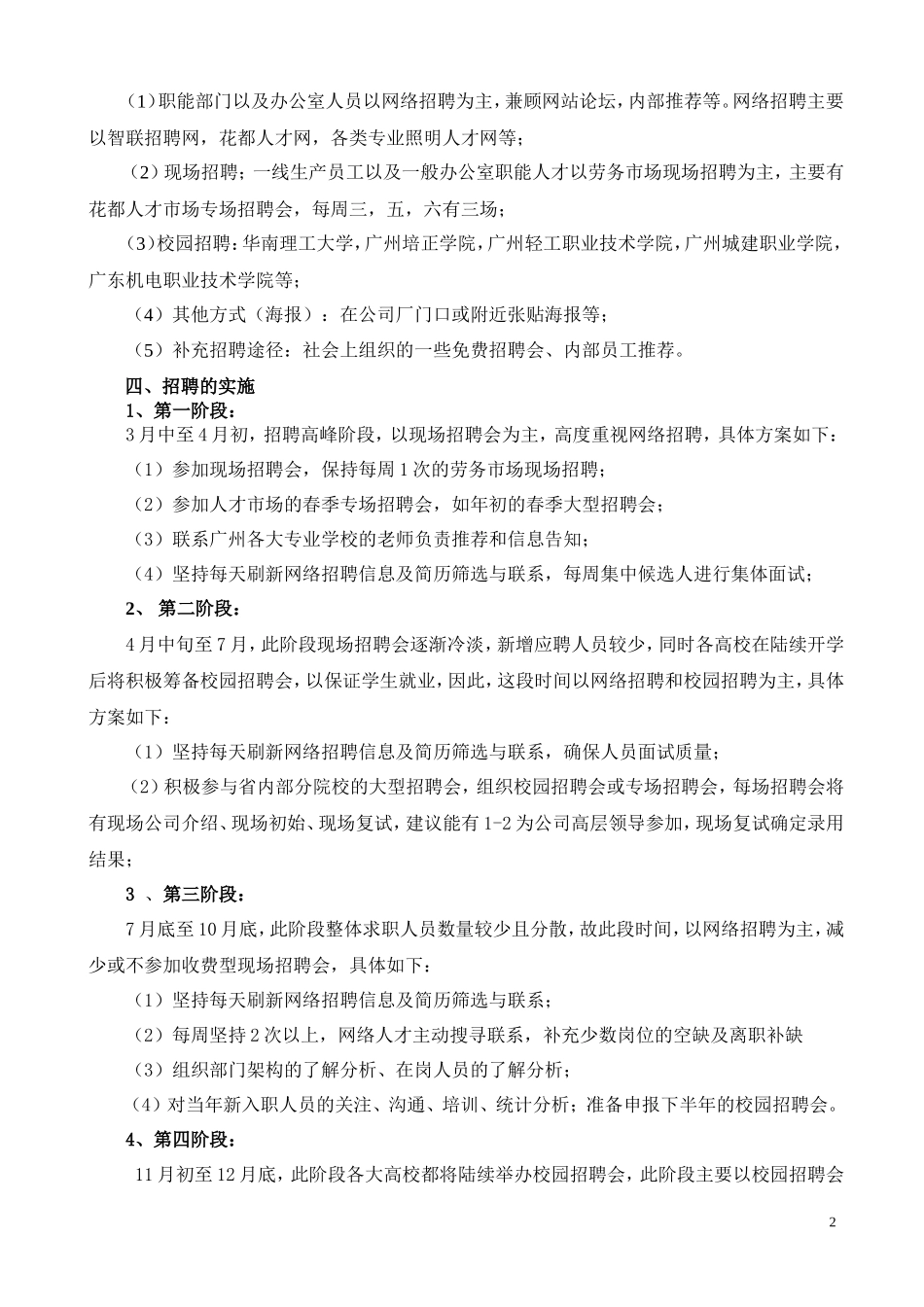 年度公司招聘方案_第2页
