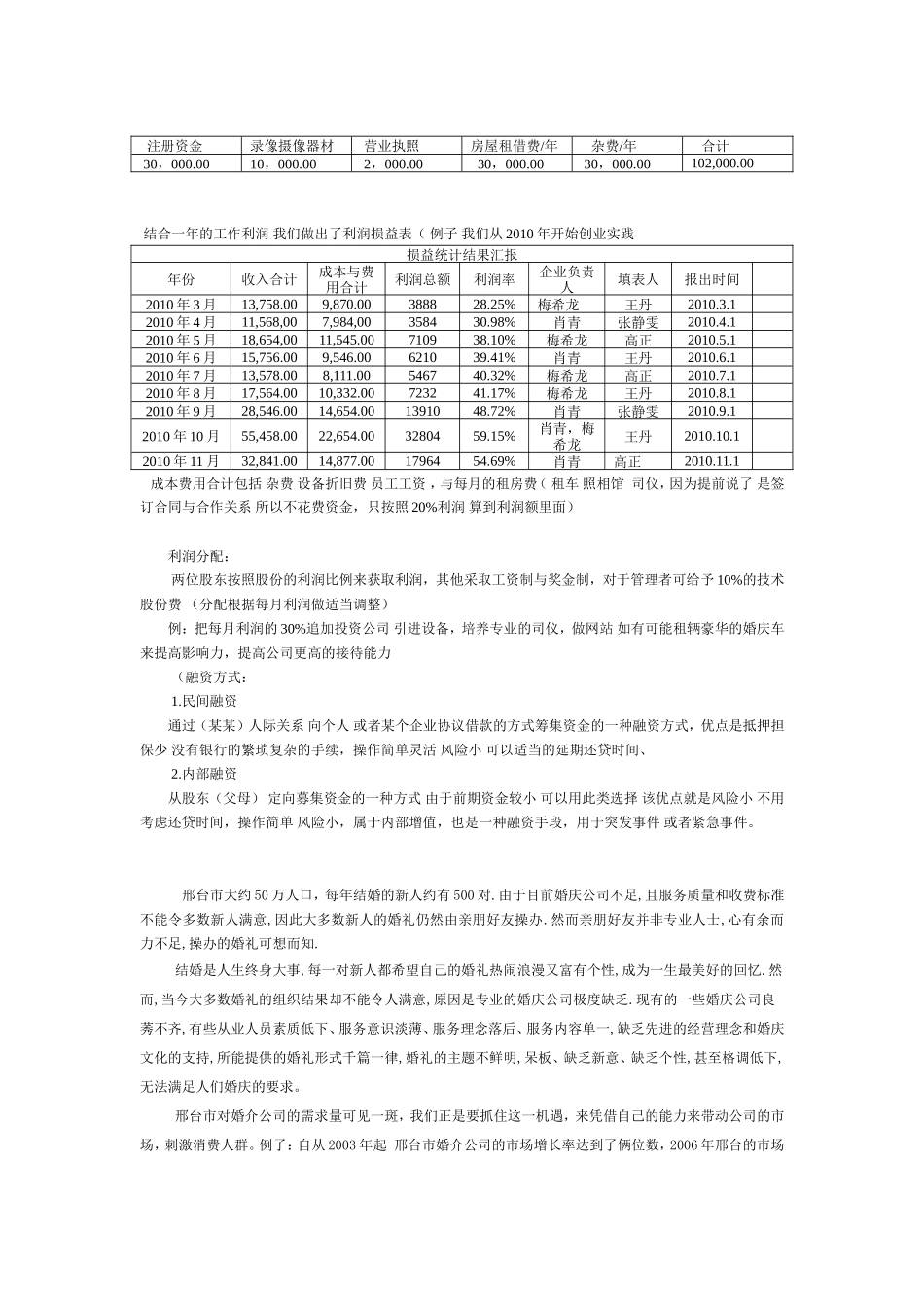 婚庆公司资金利润宏观分析_第2页