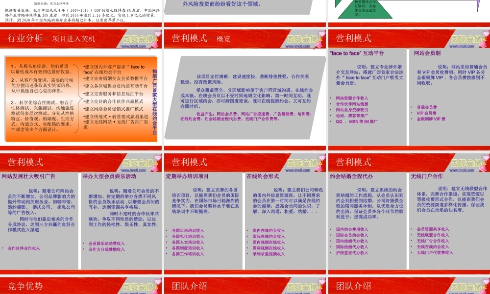 涉外婚介商业计划书