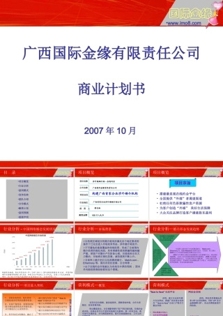 涉外婚介商业计划书