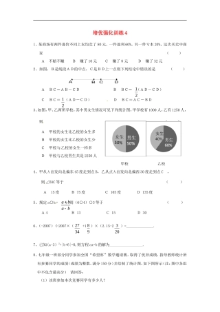 培优强化训练4 新人教版