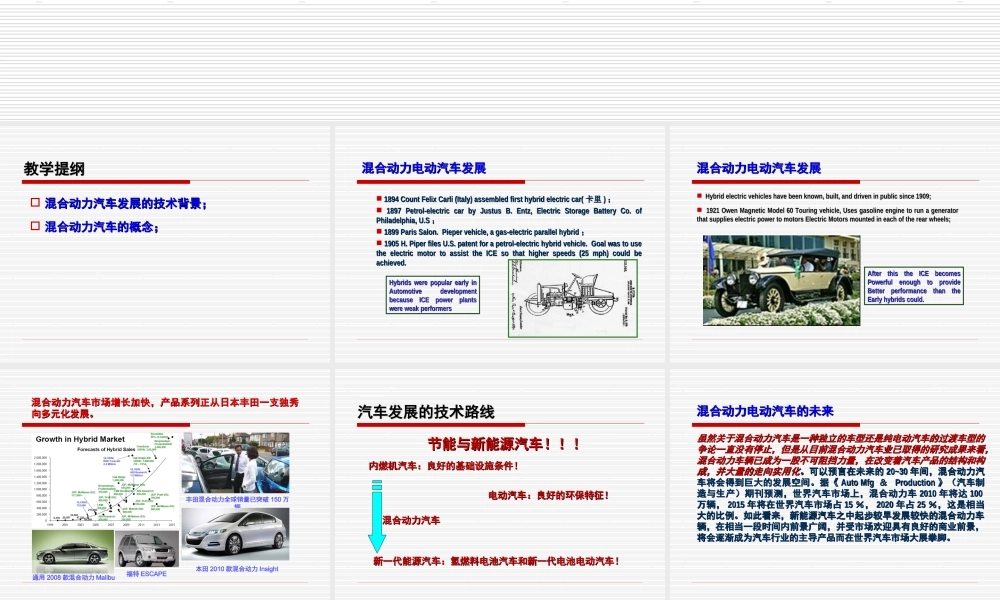 第三章-混合动力汽车技术(基础及概念)