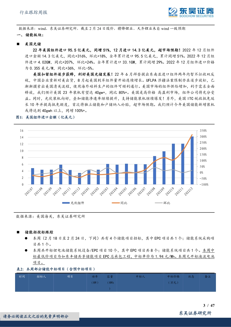 【研报】硅料价格见顶光伏需求旺盛，碳酸锂价格加速下降---东吴证券_第3页