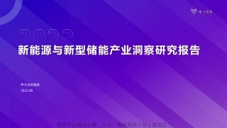 甲子光年2022新能源与新型储能产业洞察研究报告12页