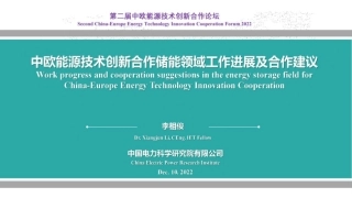 中国电力科学研究院中欧能源技术创新合作储能领域工作进展及合作建议16页