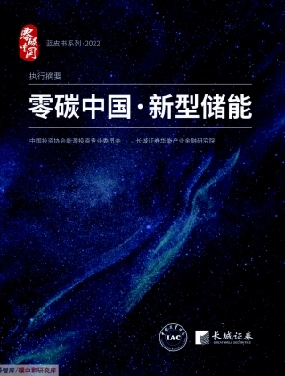 新型储能现存问题及解决方案：《零碳中国·新型储能》蓝皮书（2022版）