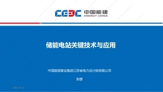 储能电站关键技术与应用