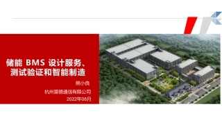 储能 BMS 设计服务、测试验证和智能制造(杭州里德通信有限公司)