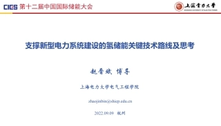 6--赵晋斌-支撑新型电力系统建设的氢储能关键技术路线及思考