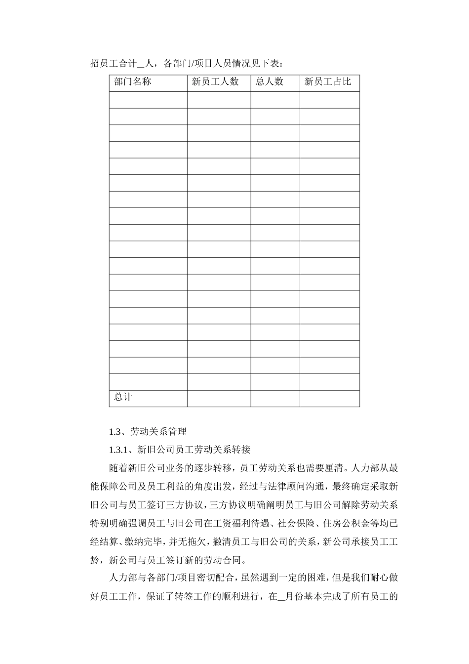 2018年人力资源部工作总结_第2页