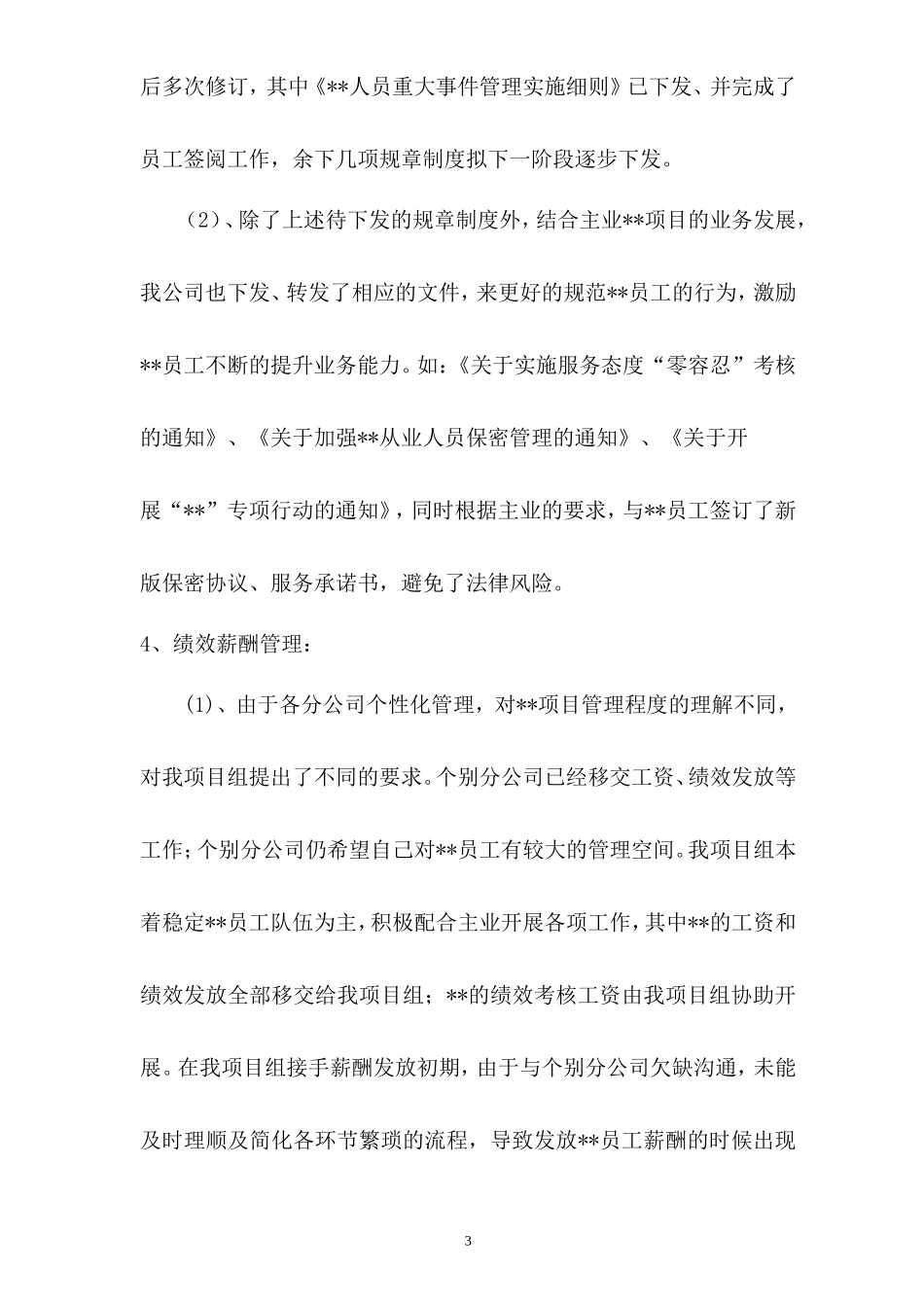 2018年项目工作总结_第3页
