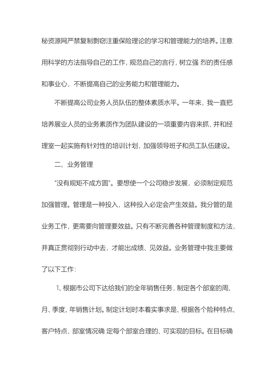 业务经理年终工作总结_第2页