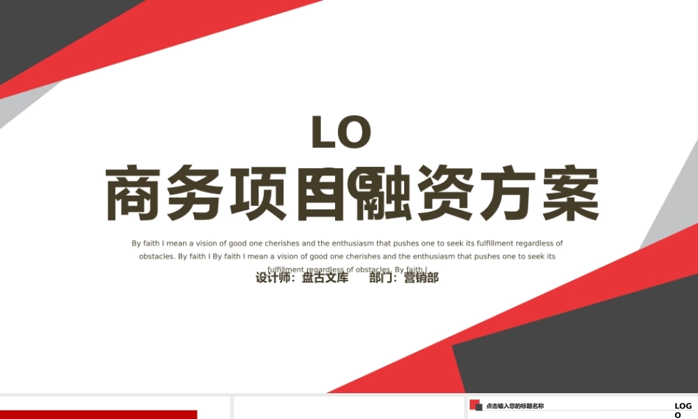 商务项目融资方案