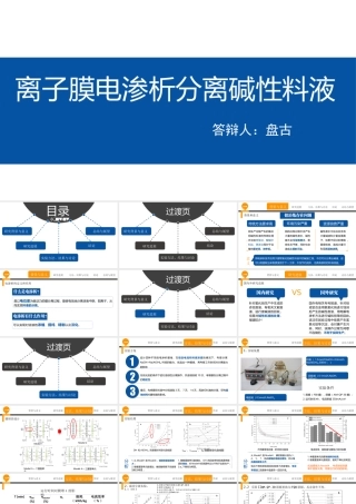 离子膜电渗析分离碱性料液