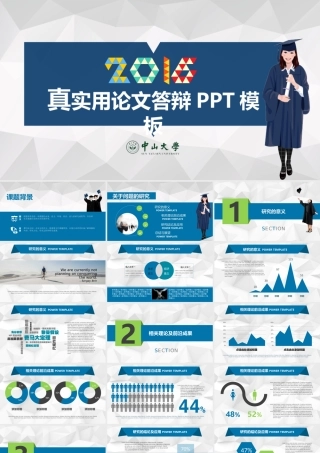 真实用论文答辩PPT模板