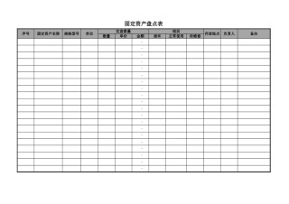 固定资产盘点表7