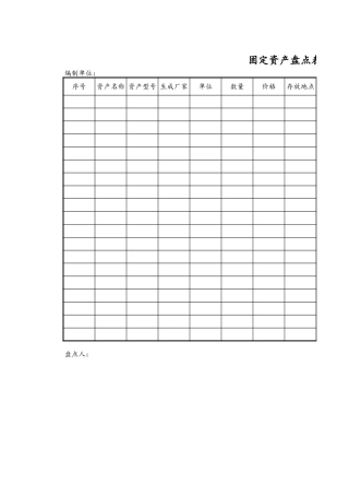 固定资产盘点表8