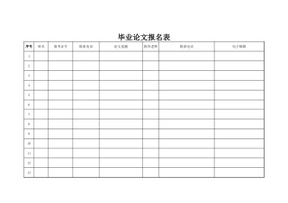 毕业论文报名表【盘古文库】