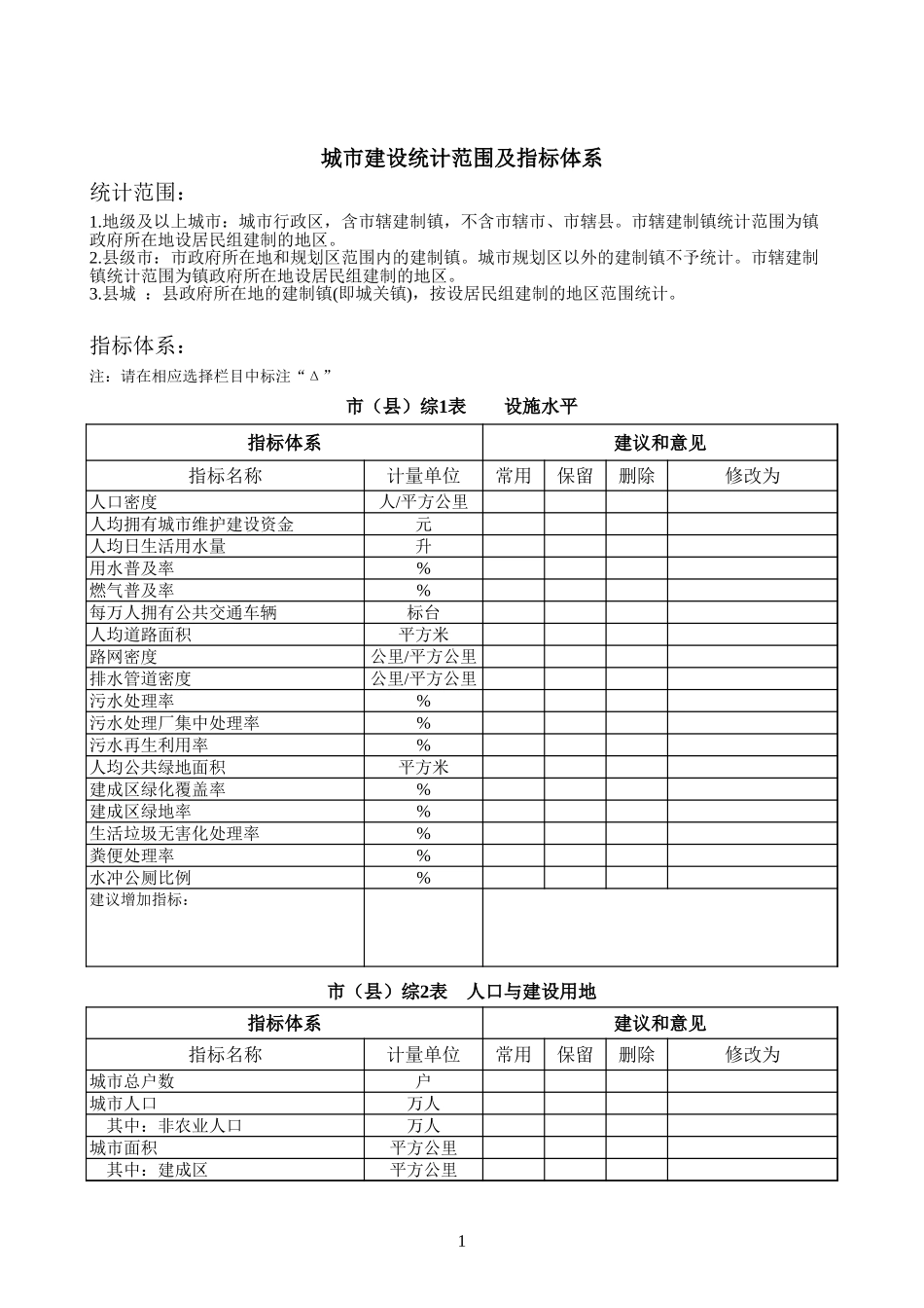 城市建设统计范围及指标体系【盘古文库】_第1页