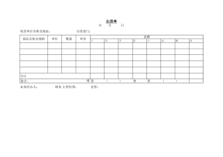 出进货单【盘古文库】