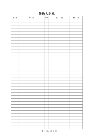 候选人名单【文库】