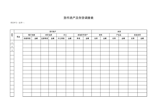 货币资产及存货调查表【文库】