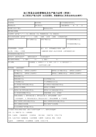 加工贸易生产能力证明-资料