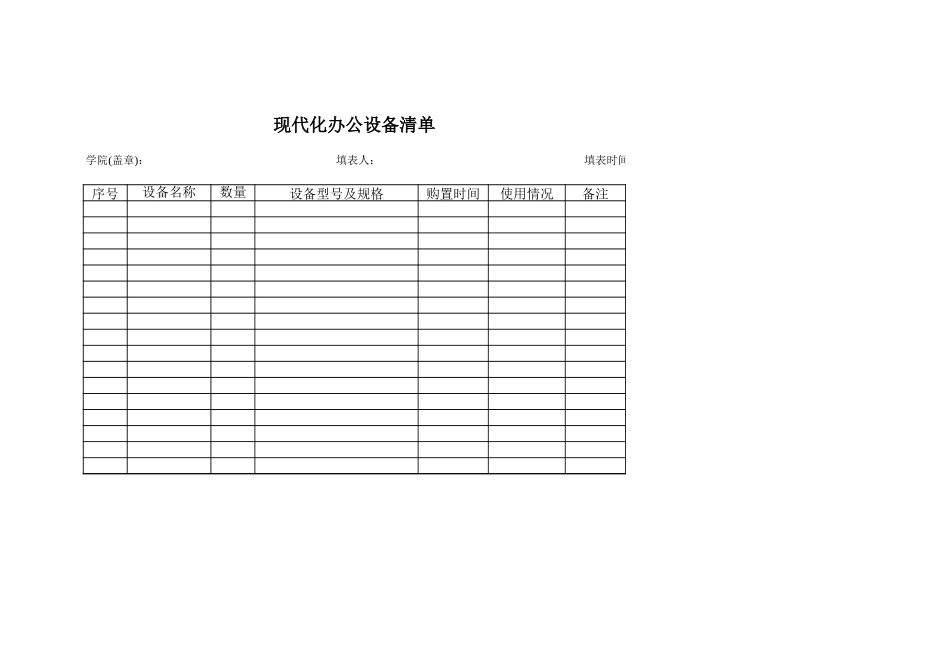 教学管理用办公现代化设备清单-文档_第1页