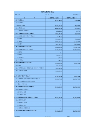 利润及利润分配表-盘古文库