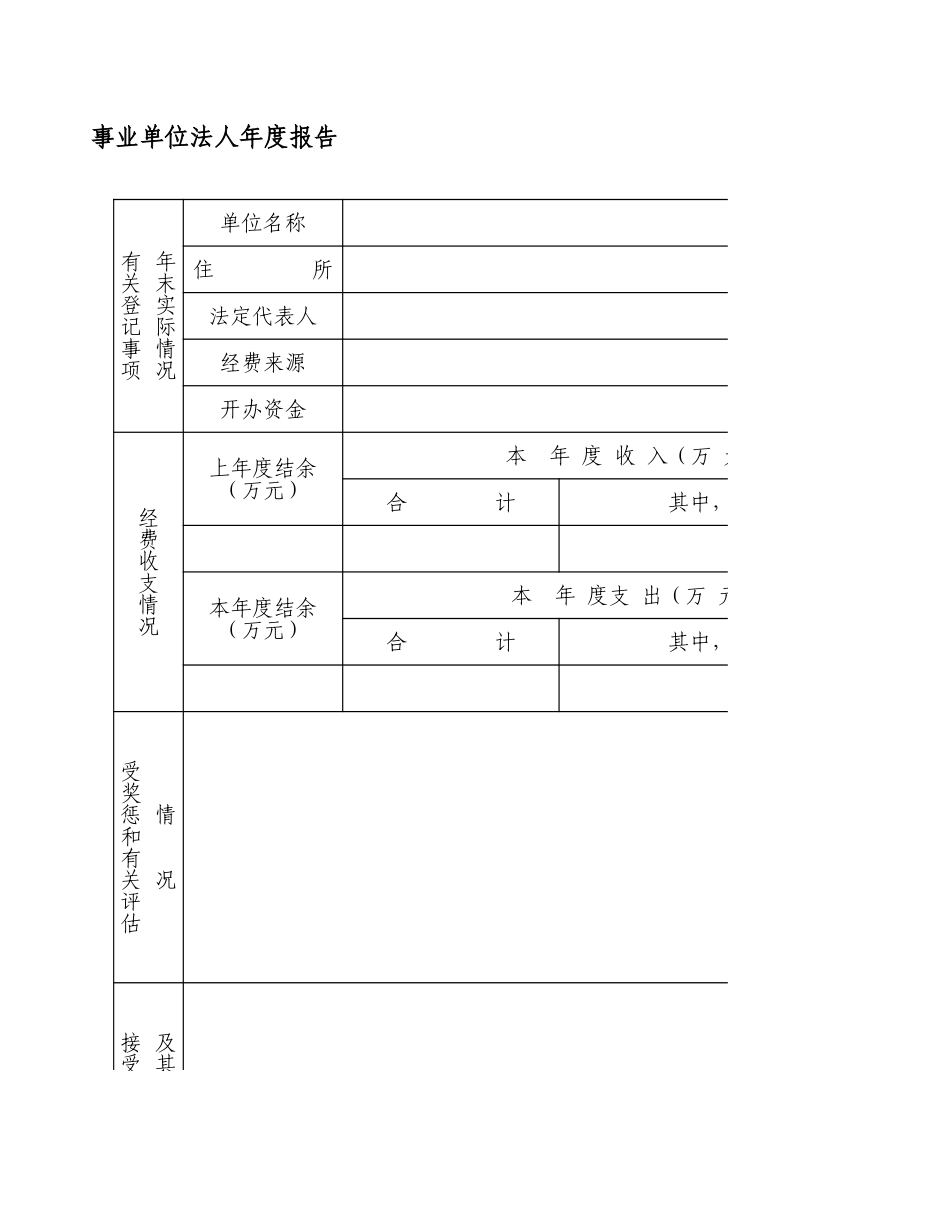 事业单位法人年度报告【盘古文库】_第1页