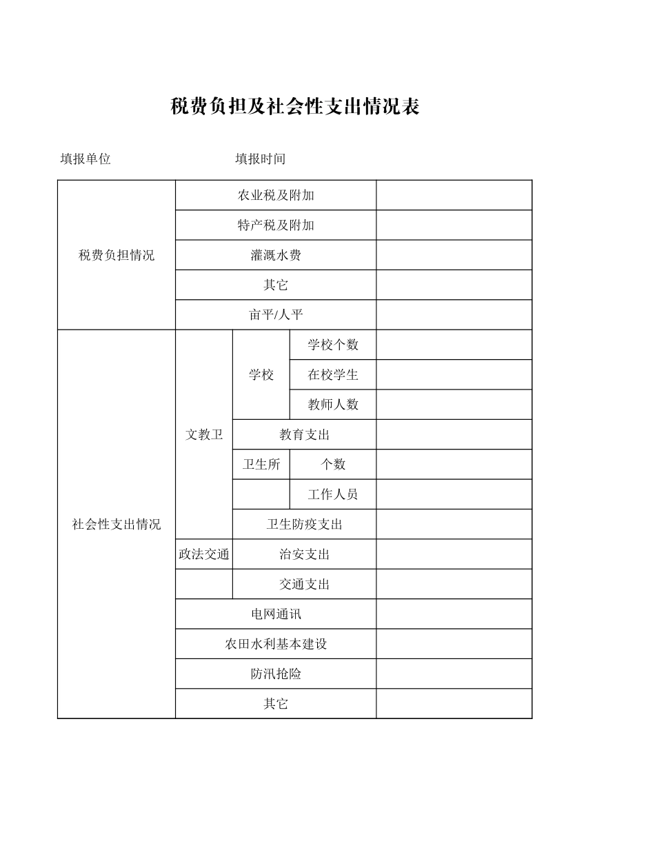 税费负担及社会性支出情况表【盘古文档】_第1页