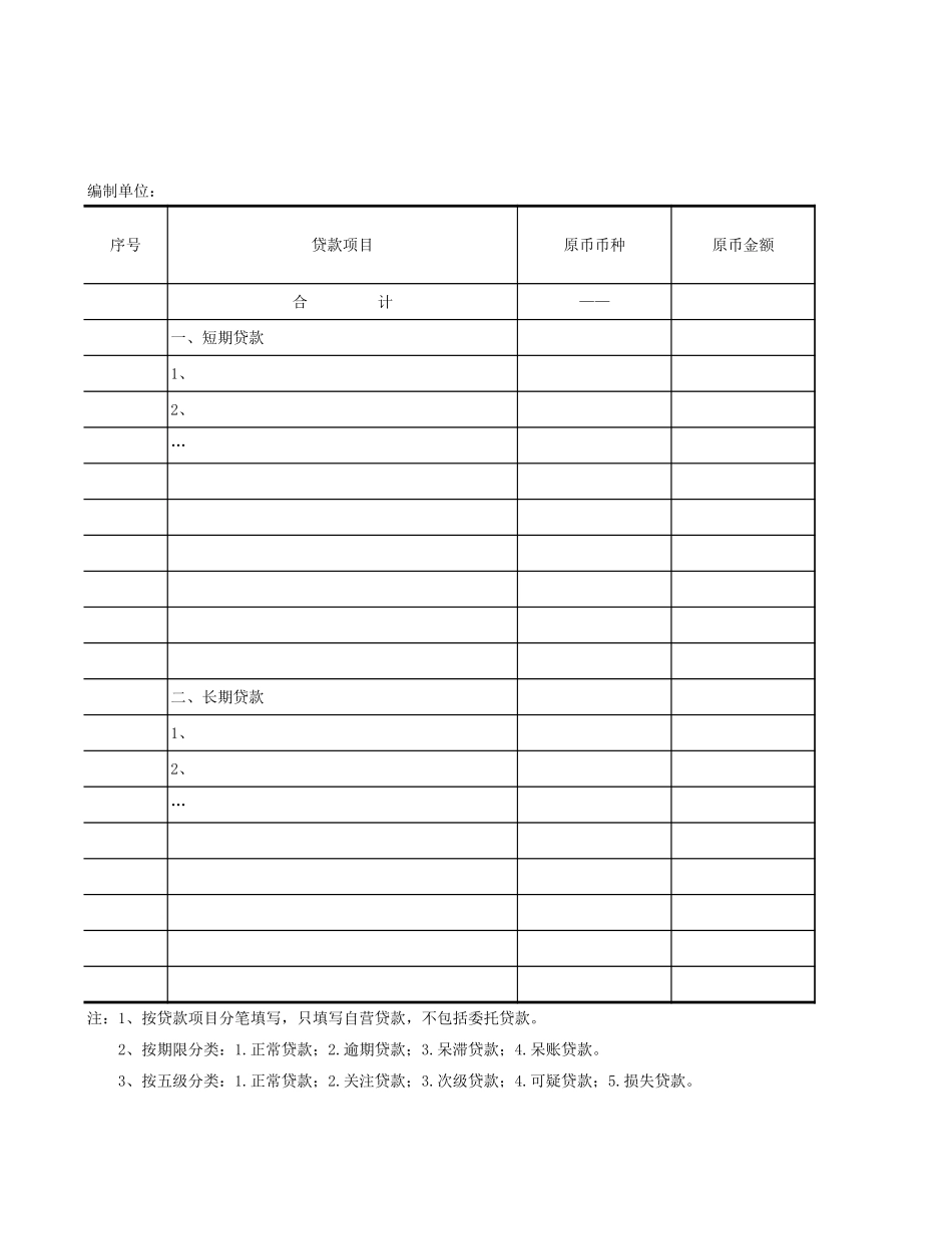 外币贷款明细表-人人文库_第1页