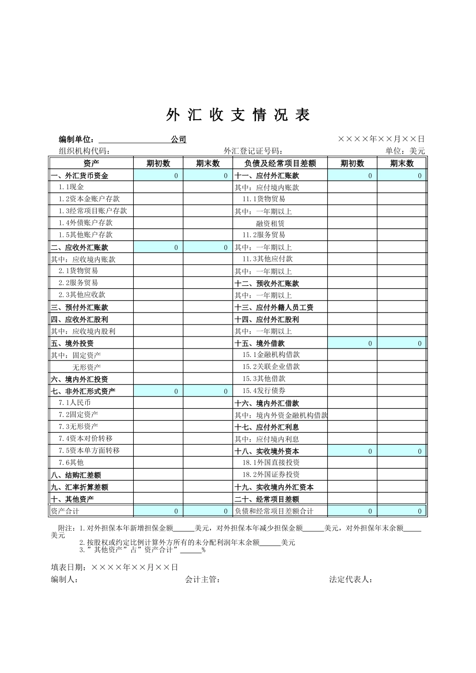 外汇收支情况表-人人文库_第1页
