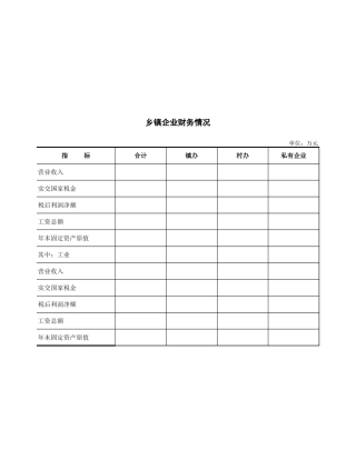 乡镇企业财务情况-免费下载
