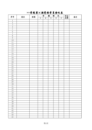学院党校学员登记表-文库