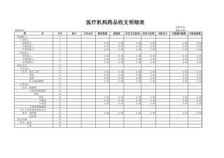 医疗机构药品收支明细表-盘古文档