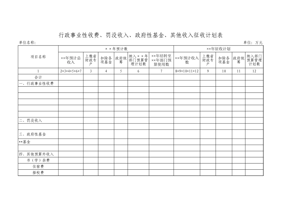 征收计划表-文库_第1页