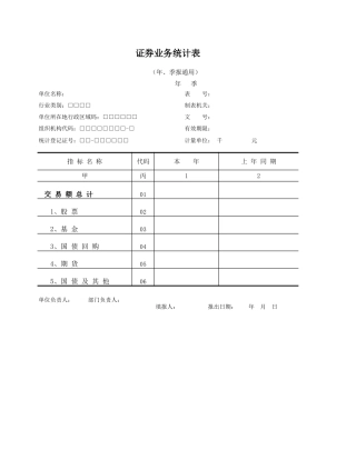 证券业务统计表-文库
