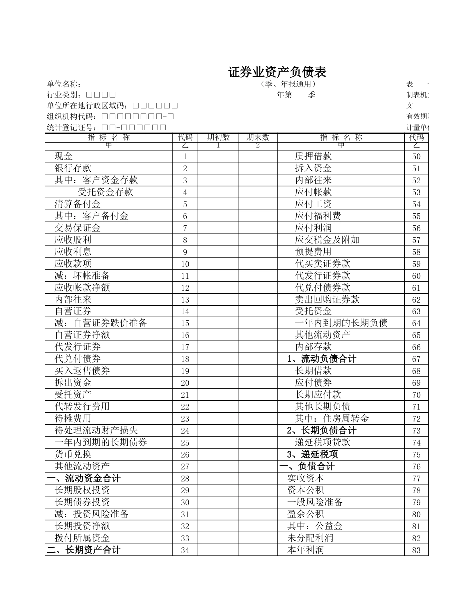 证券业资产负债表-文库_第1页