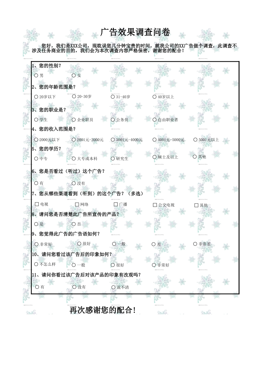 广告效果调查结果与分析-盘古文库免费下载_第1页
