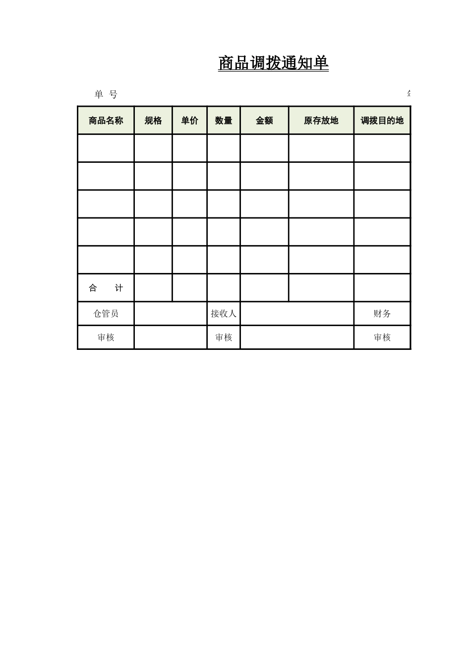 商品调拨通知单-盘古文库免费下载_第1页