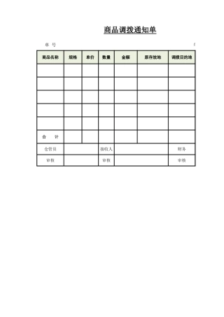 商品调拨通知单-盘古文库免费下载